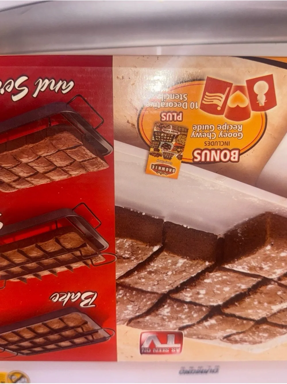Brownie Pan Set - Red Non-Stick Brownie Baking Tray
